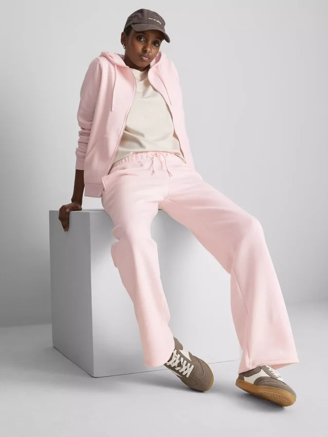 Pantalones de chándal de pierna recta de mezcla de algodón
