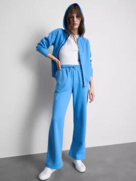 Pantalones de chándal de pierna recta de mezcla de algodón