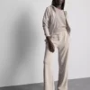 Pantalones de chándal de pierna recta de mezcla de algodón