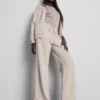 Pantalones de chándal de pierna recta de mezcla de algodón