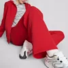 Pantalones de chándal de pierna recta de mezcla de algodón