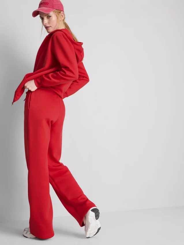Pantalones de chándal de pierna recta de mezcla de algodón