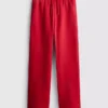 Pantalones de chándal de pierna recta de mezcla de algodón