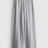 Pantalones de chándal plisados de pierna ancha con alto contenido de algodón
