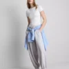 Pantalones de chándal tipo harén con alto contenido de algodón