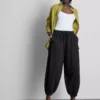Pantalones de chándal tipo harén con alto contenido de algodón