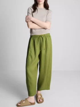 Pantalones de lino de pierna ancha de The Edit