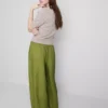 Pantalones de lino de pierna ancha de The Edit