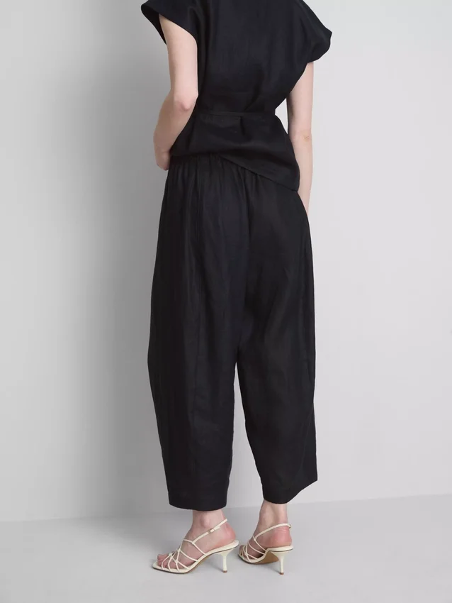 Pantalones de lino de pierna ancha de The Edit
