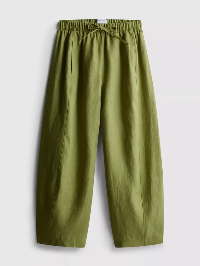 Pantalones de lino de pierna ancha de The Edit