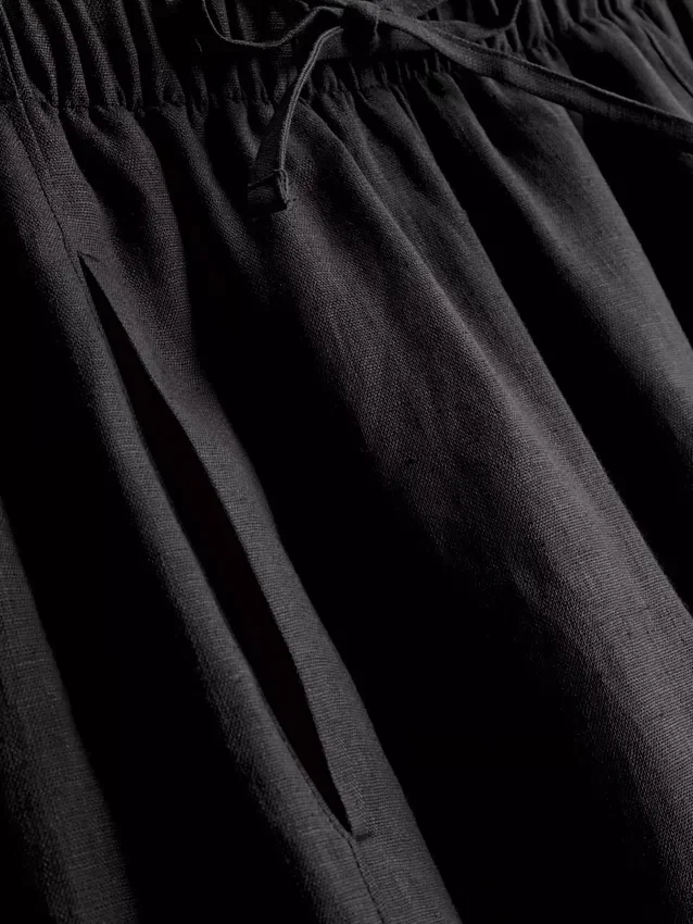 Pantalones de lino de pierna ancha de The Edit