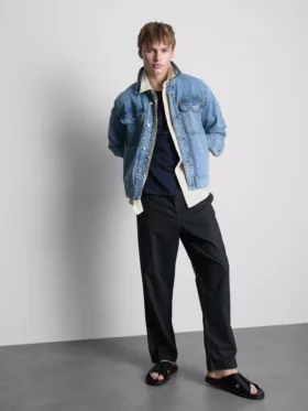 Pantalones de mezcla de lino