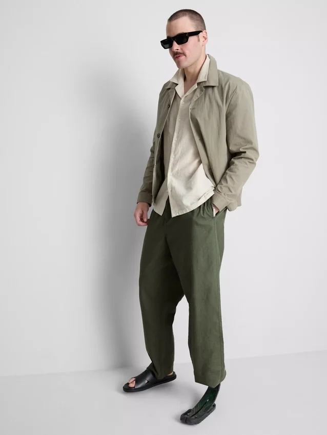 Pantalones de mezcla de lino