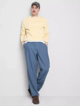 Pantalones de mezcla de lino