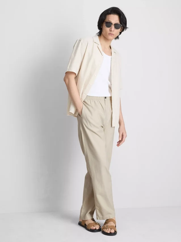 Pantalones de mezcla de lino