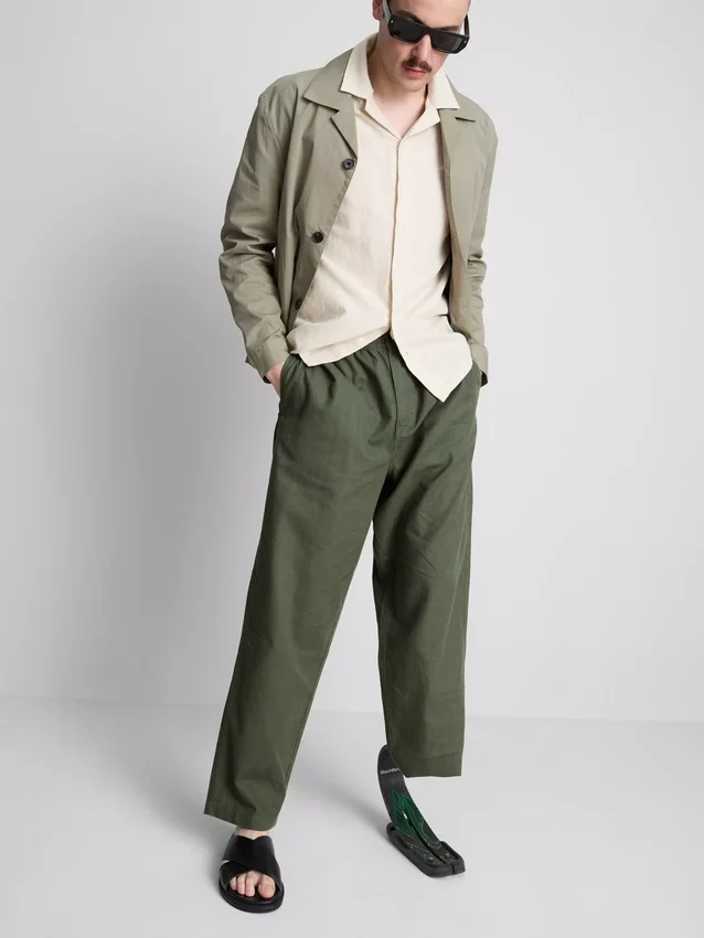 Pantalones de mezcla de lino