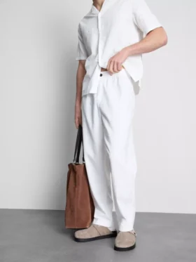 Pantalones de mezcla de lino