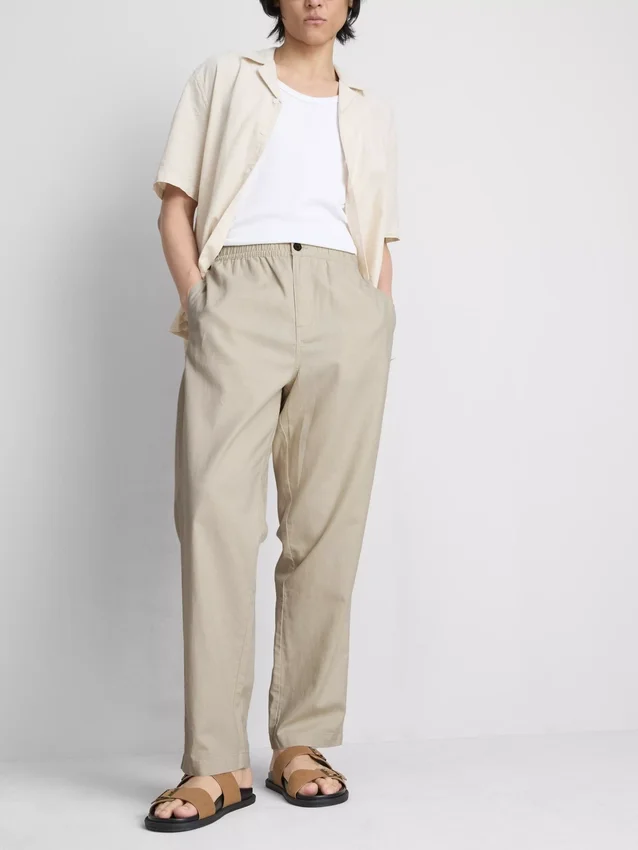 Pantalones de mezcla de lino