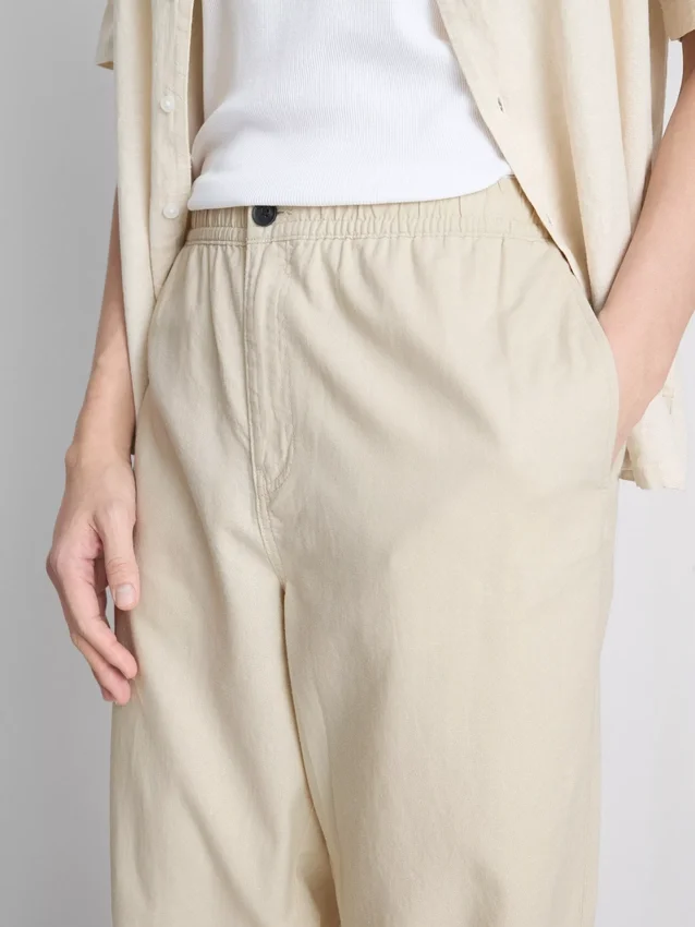 Pantalones de mezcla de lino