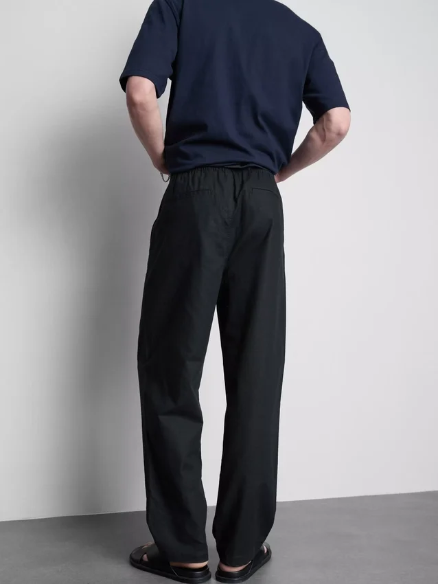 Pantalones de mezcla de lino