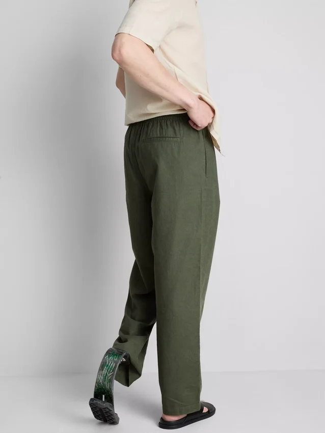Pantalones de mezcla de lino