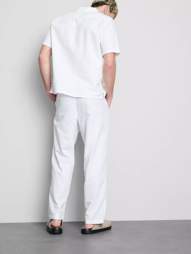 Pantalones de mezcla de lino
