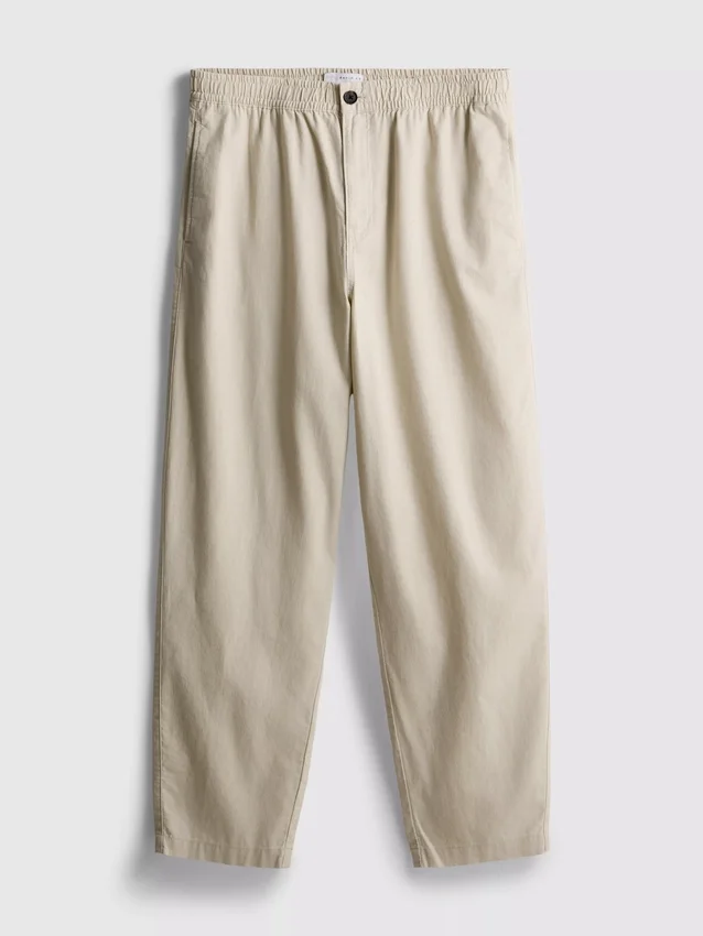 Pantalones de mezcla de lino