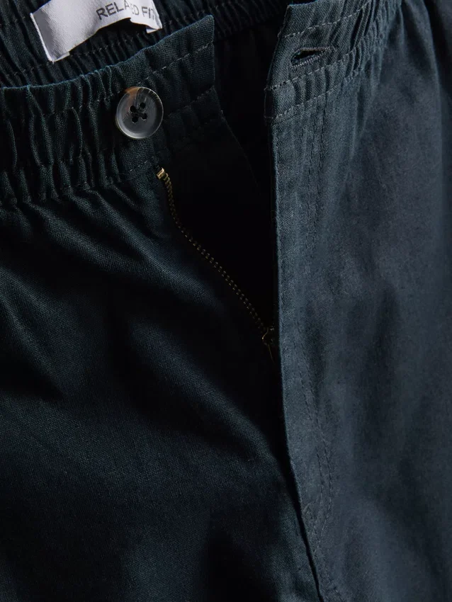 Pantalones de mezcla de lino