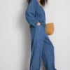Pantalones de mezclilla de corte ancho con alto contenido de algodón de Paula Echevarría