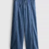 Pantalones de mezclilla de corte ancho con alto contenido de algodón de Paula Echevarría