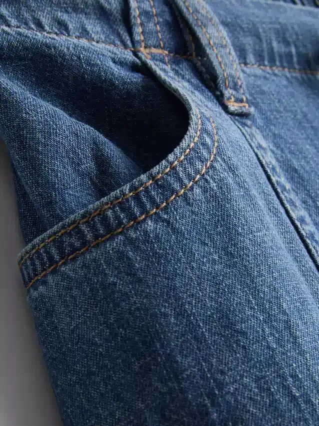 Pantalones de mezclilla de corte ancho con alto contenido de algodón de Paula Echevarría