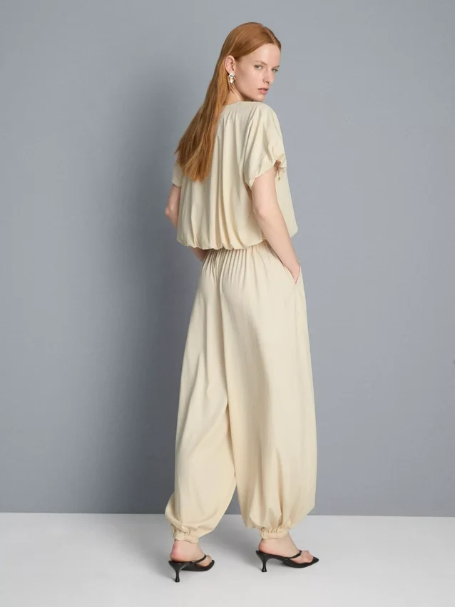 Pantalones de paracaídas de cintura alta