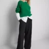 Pantalones de pierna ancha con cintura elástica