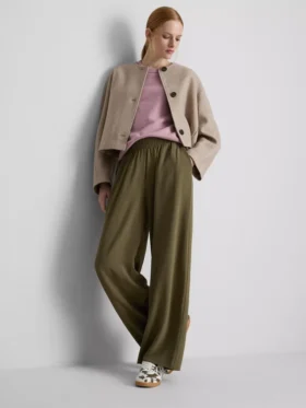Pantalones de pierna ancha con cintura elástica