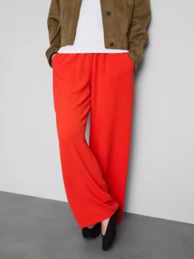 Pantalones de pierna ancha con cintura elástica