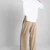 Pantalones de pierna ancha con cintura elástica