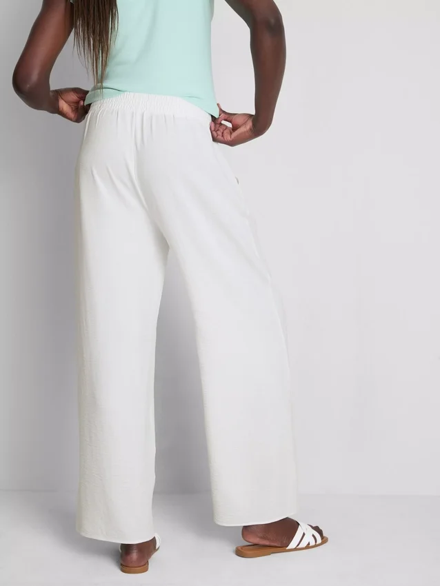 Pantalones de pierna ancha con cintura elástica
