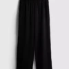 Pantalones de pierna ancha con cintura elástica