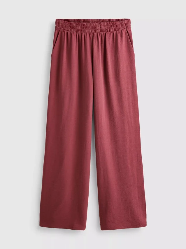 Pantalones de pierna ancha con cintura elástica