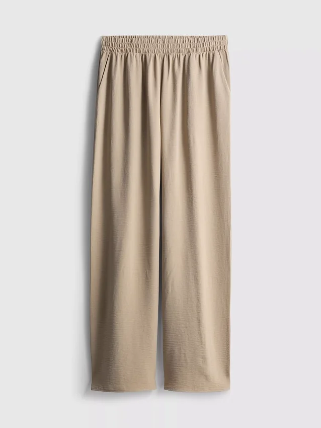 Pantalones de pierna ancha con cintura elástica