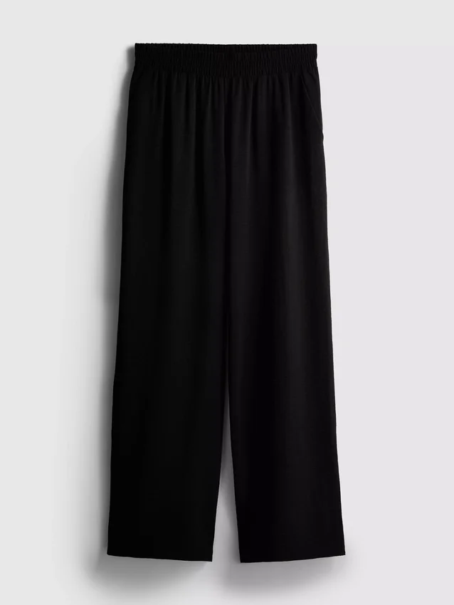 Pantalones de pierna ancha con cintura elástica