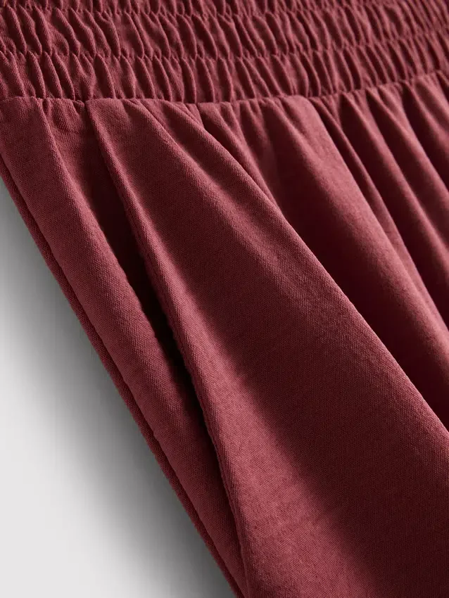 Pantalones de pierna ancha con cintura elástica
