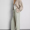 Pantalones de pierna ancha con rayas laterales