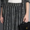 Pantalones de pierna ancha con rayas texturizadas