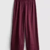 Pantalones de pierna ancha con rayas texturizadas