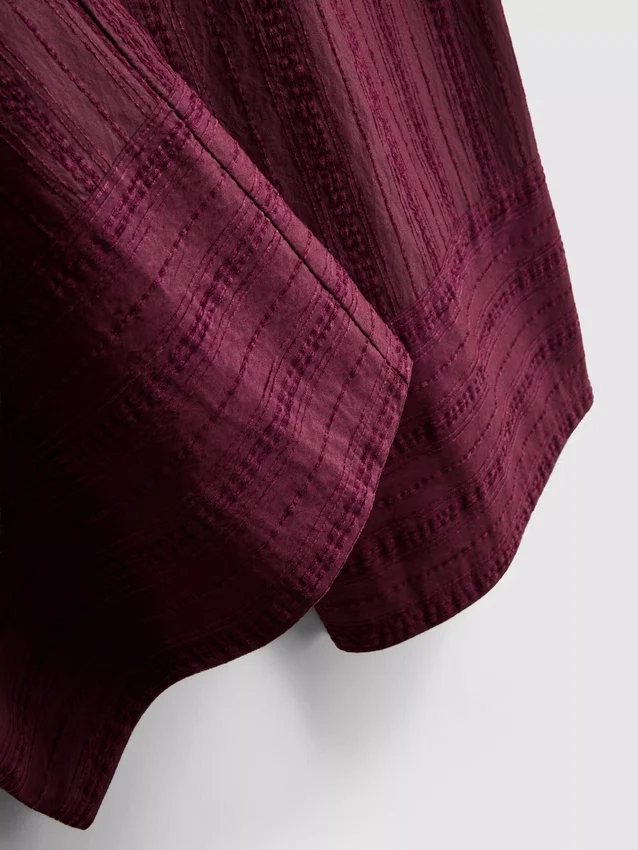 Pantalones de pierna ancha con rayas texturizadas