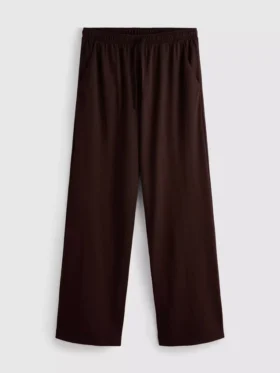 Pantalones de pierna ancha con textura