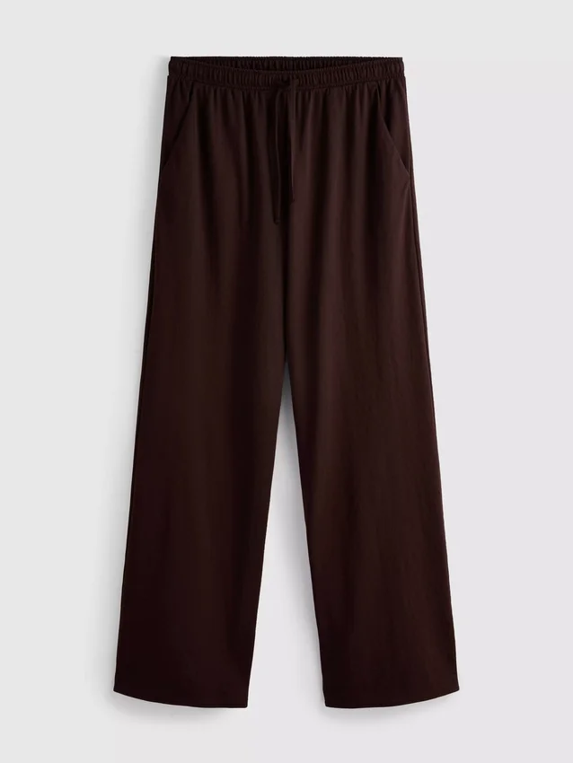 Pantalones de pierna ancha con textura