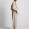 Pantalones de pierna ancha con textura