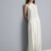Pantalones de pierna ancha con textura
